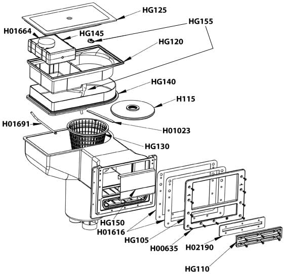 Hayward 1085 Inground Pool Kit Skimmer For All Swimming Pool Kits