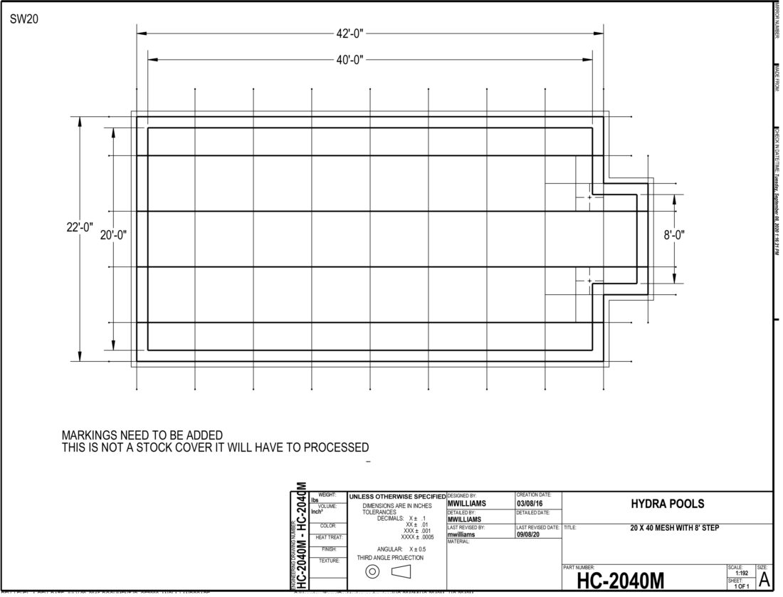 20X40 MESH 5X5 SPACING