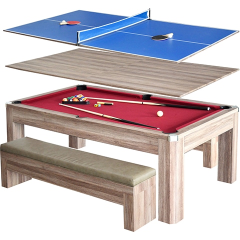 Newport 7 Ft Pool Table Combo Set With, Pool Table Dining Room Combo