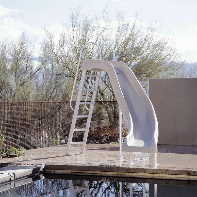 tan pool slides