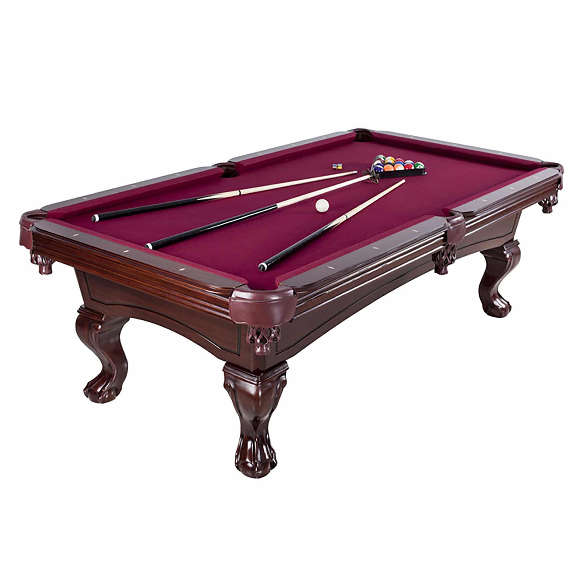 Augusta 8 Ft Non Slate Pool Table In Mahogany 01 