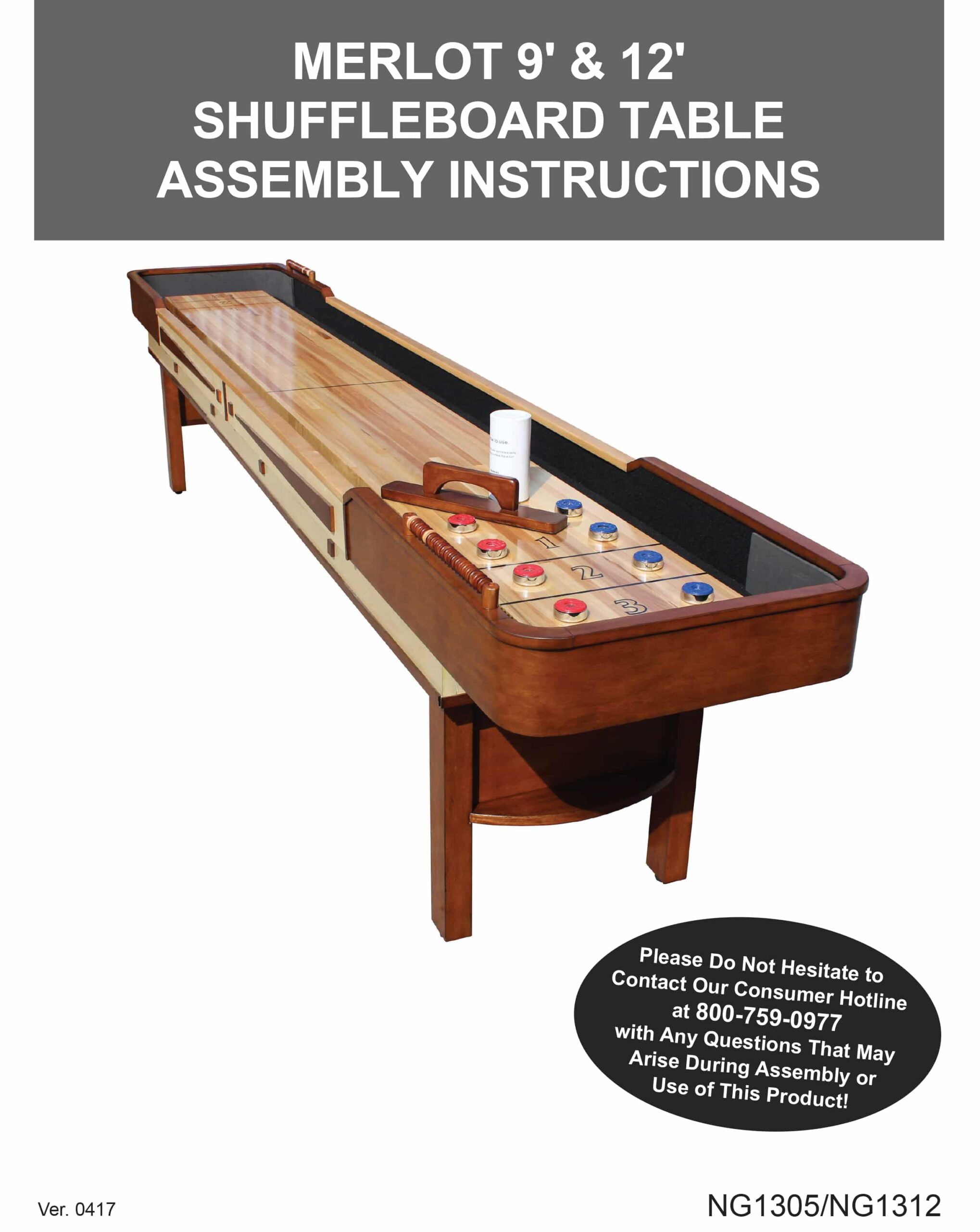 9 ft Merlot Shuffleboard Table Pool Warehouse