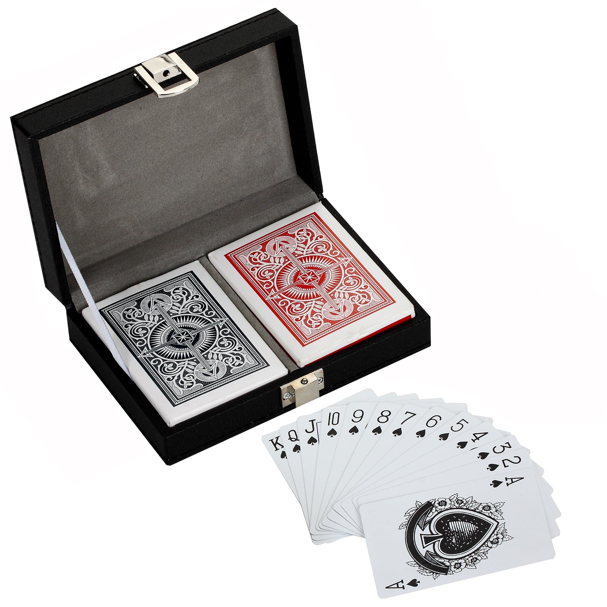 6-pack of Monte Carlo Poker DecksLinen-Coated Playing Cards Standard Size 
