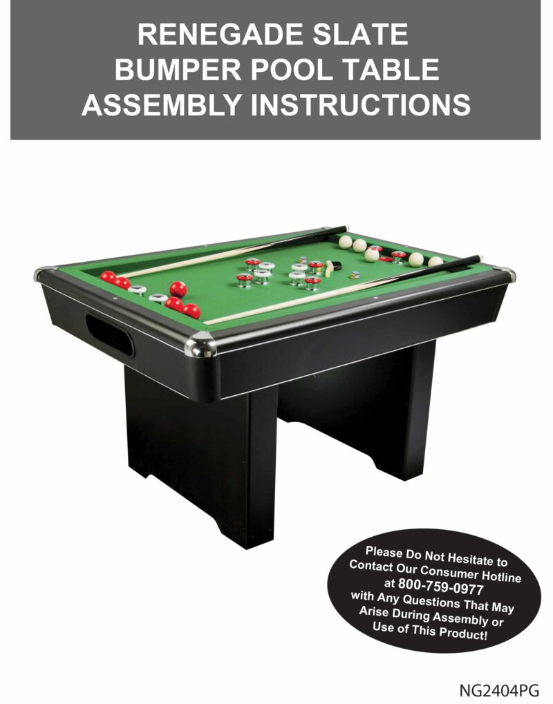 Renegade 54 In Slate Bumper Pool Table Pool Warehouse
