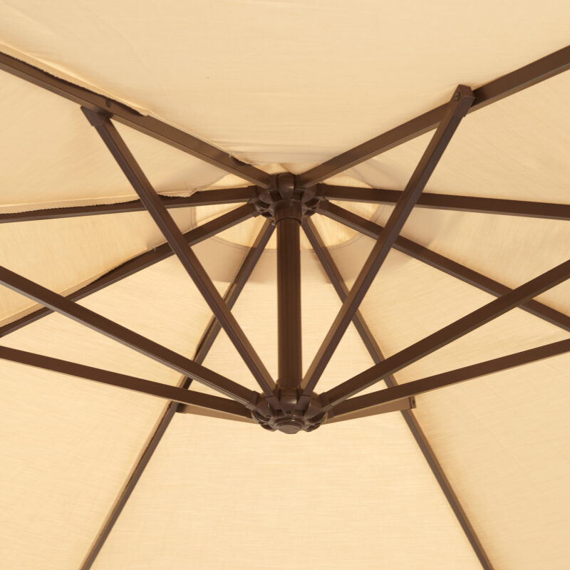 Santorini II 10-ft Square Cantilever Umbrella in Sunbrella Acrylic