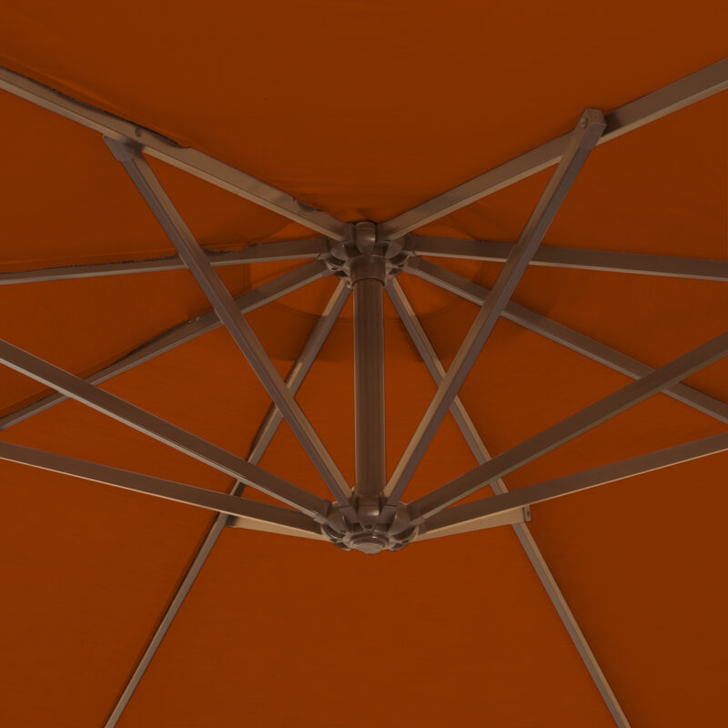 Santorini II 10-ft Square Cantilever Umbrella in Sunbrella Acrylic