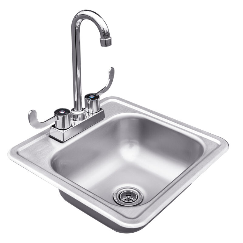 Summerset 15" Stainless Steel Drop-In Sink with Faucet