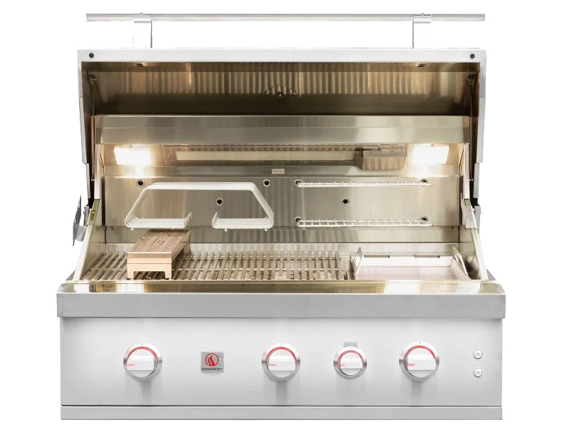 Summerset 3Burner 36Inch Quest BuiltIn Grill Open Hood