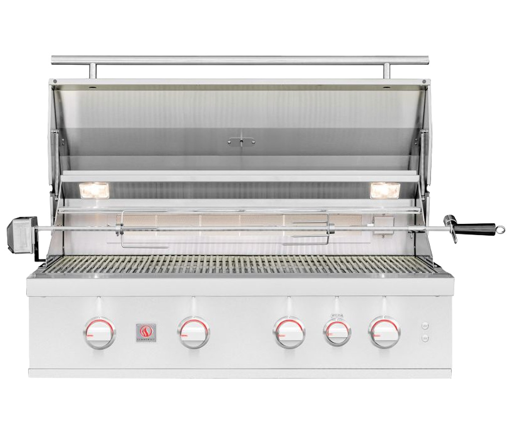 Summerset 4Burner 40Inch TRL Pro Freestanding Grill Open Hood 2