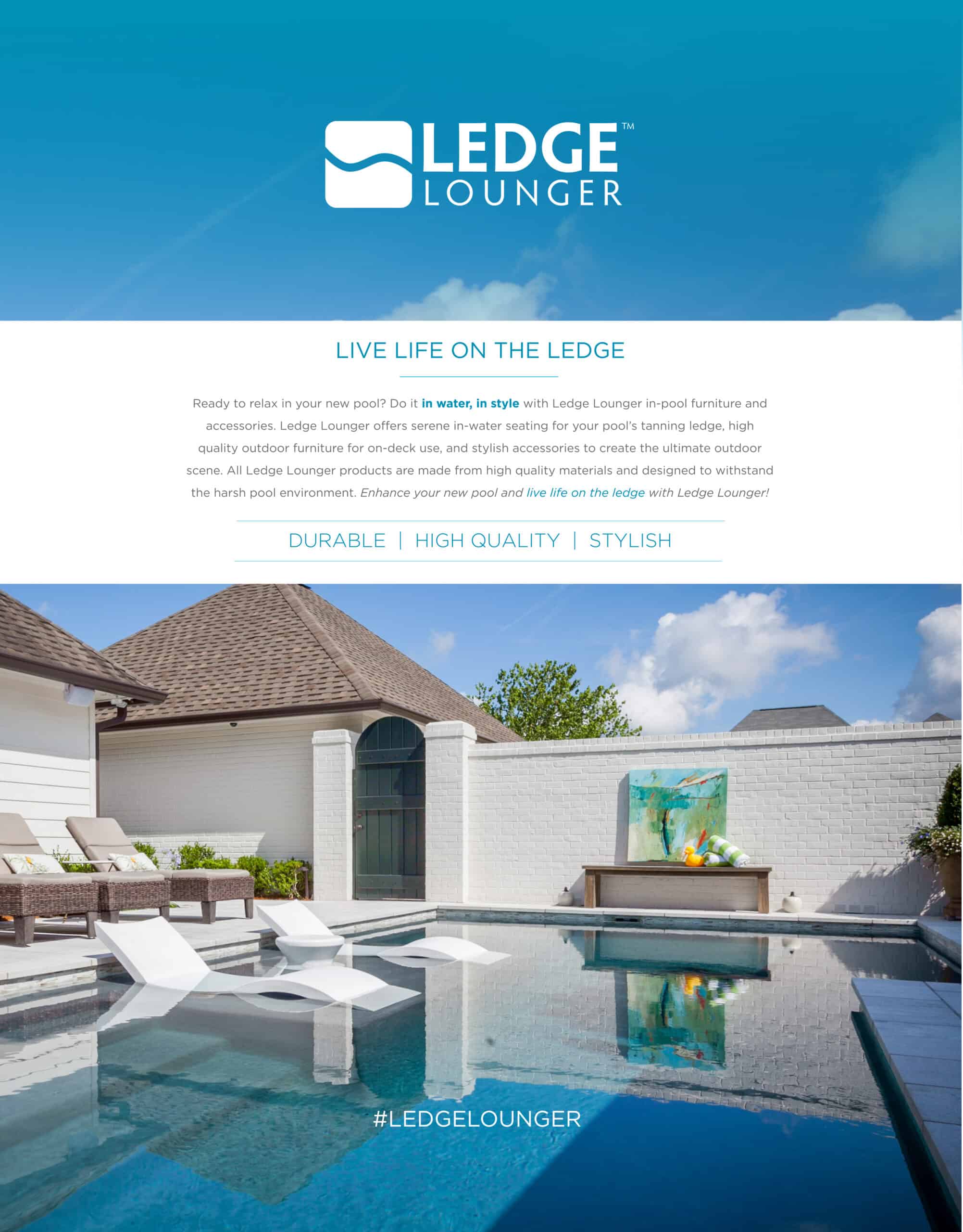ledge lounger pillow float