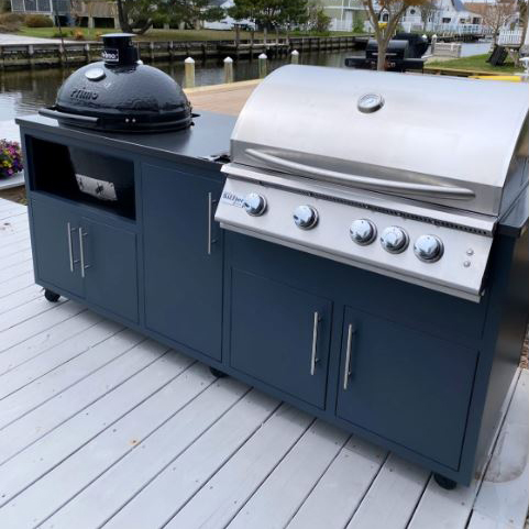 Kamado gas on sale grill combo