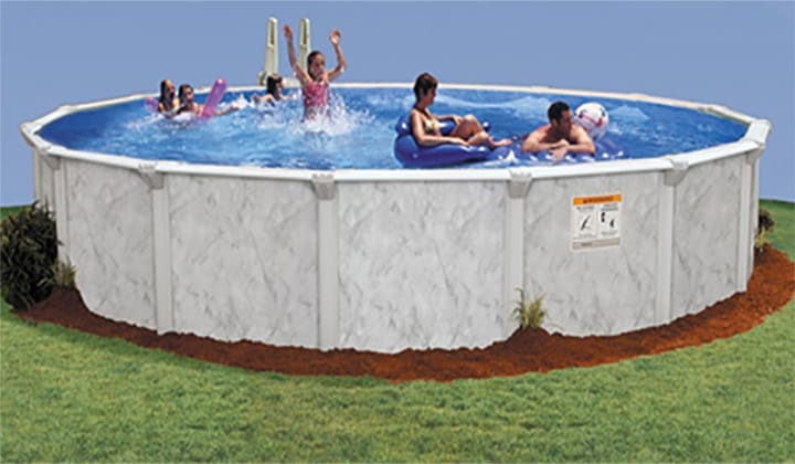 deep pool above ground