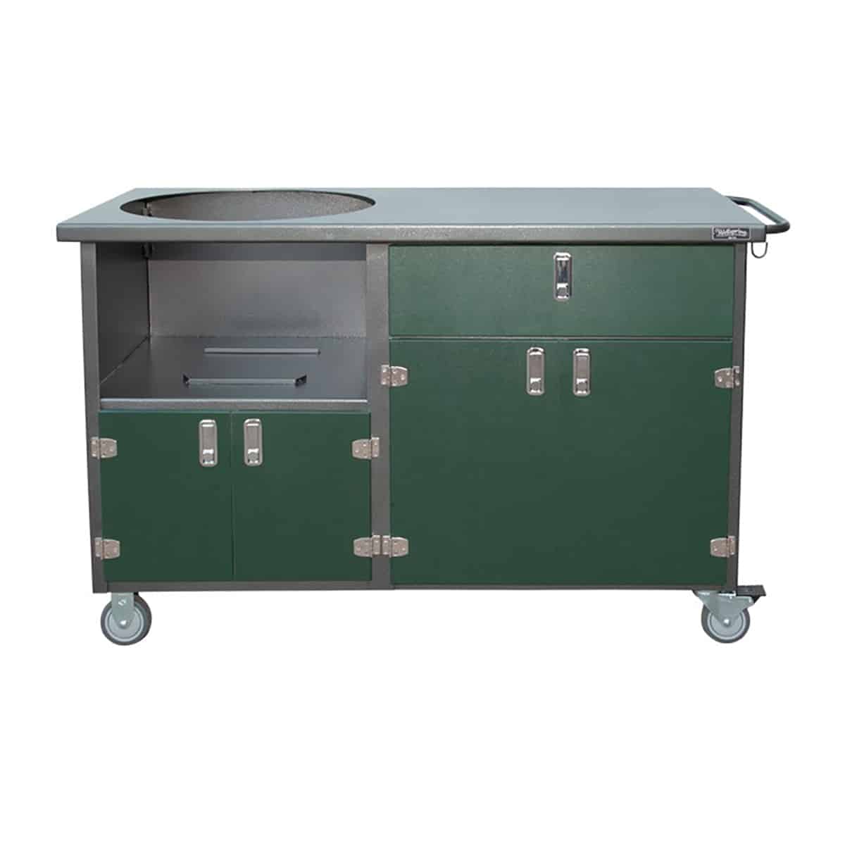 4 Door Large w/Drawer Big Green Egg Grill Cart Pool Warehouse