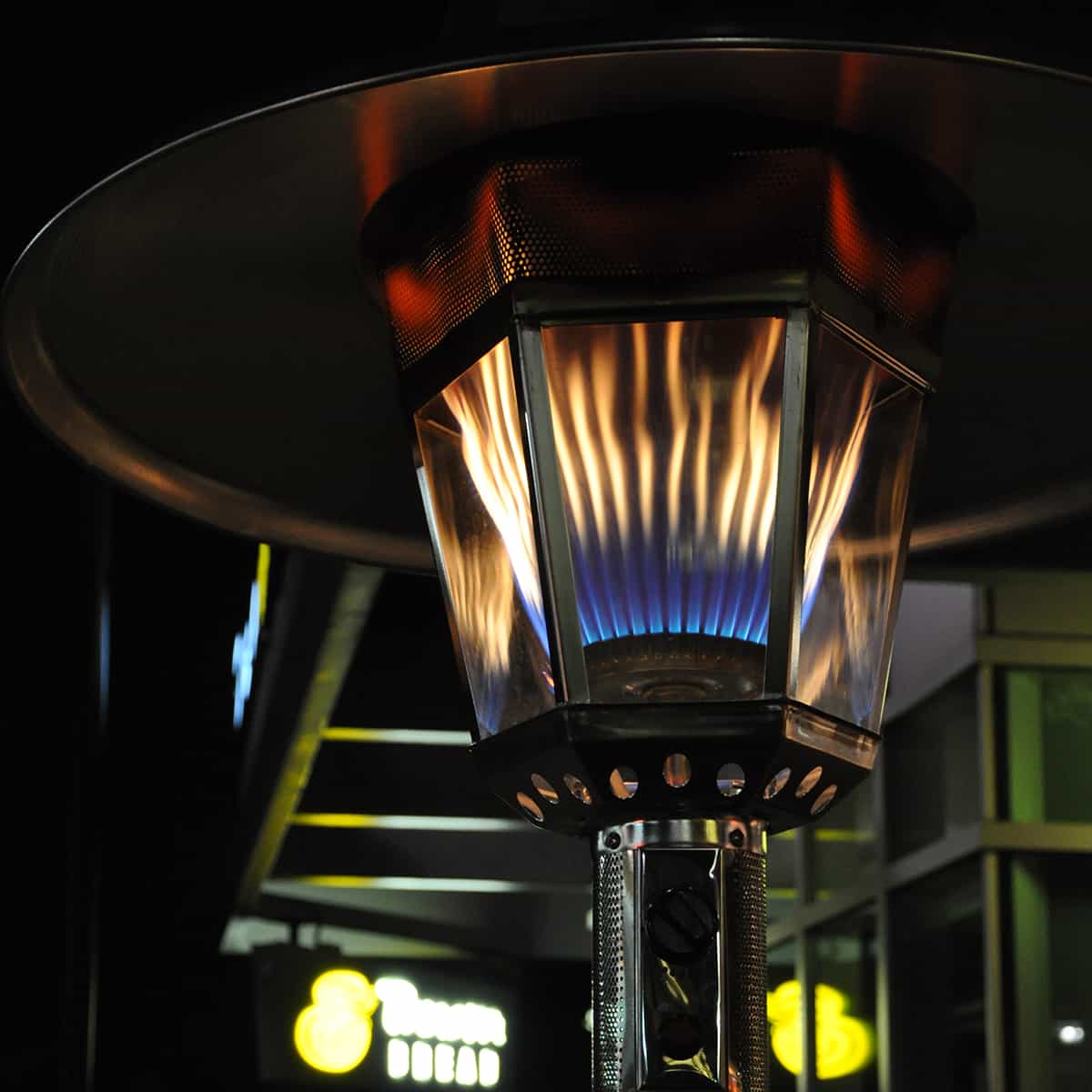Stainless Steel 91 Inch Real Flame Outdoor Heater By Radtec