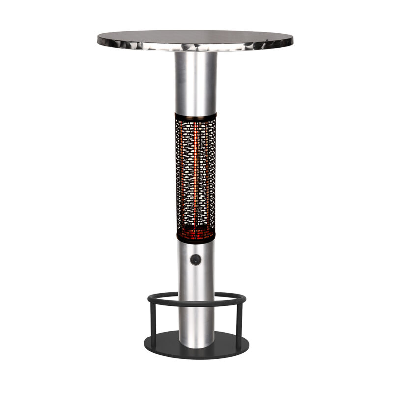 Tall Bistro Table Outdoor Heater w-Powder Coated Steel Base by RADtec