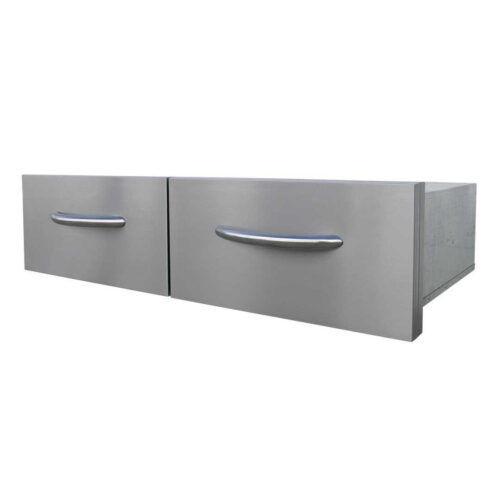 Cal Flame Horizontal Double Access Drawers