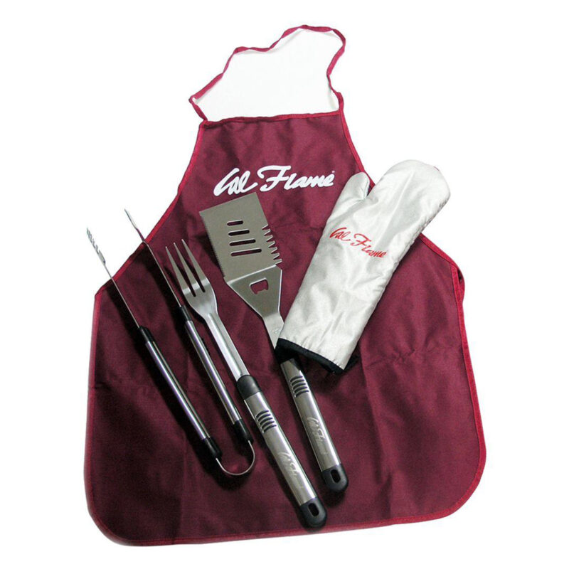 Cal Flame Utensil Set with Apron and Glove