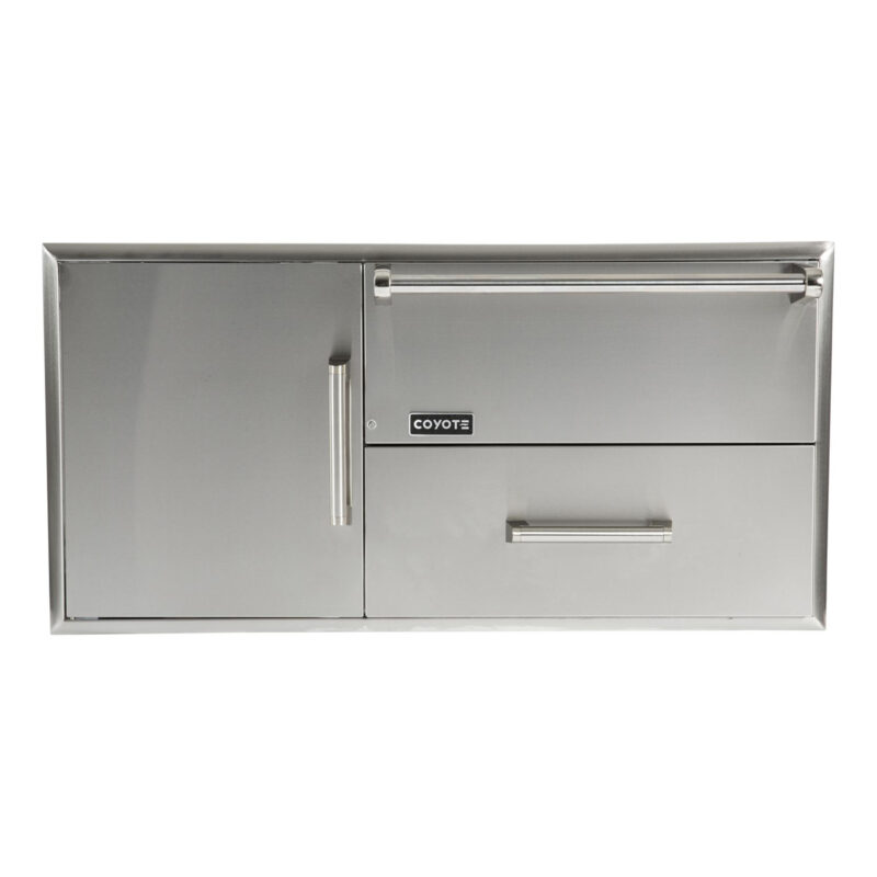 Coyote 42" Access Door and Drawer Combo with Warming Drawer