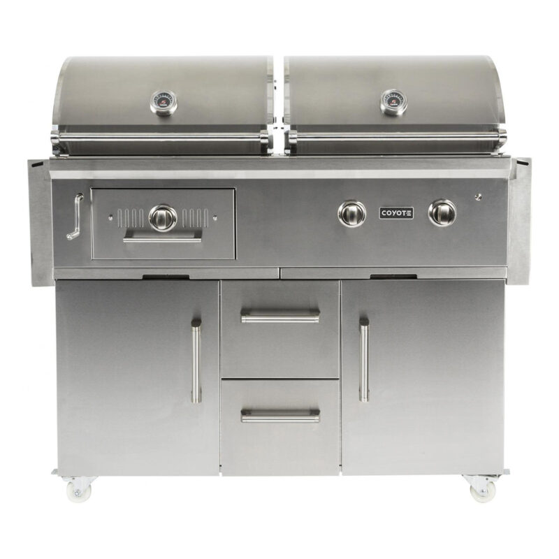 Coyote Centaur 50-Inch Freestanding Gas/Charcoal Dual Fuel Grill
