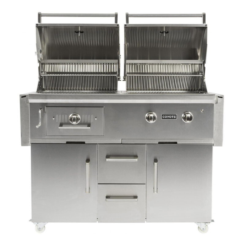 Coyote Centaur 50-Inch Freestanding Gas/Charcoal Dual Fuel Grill