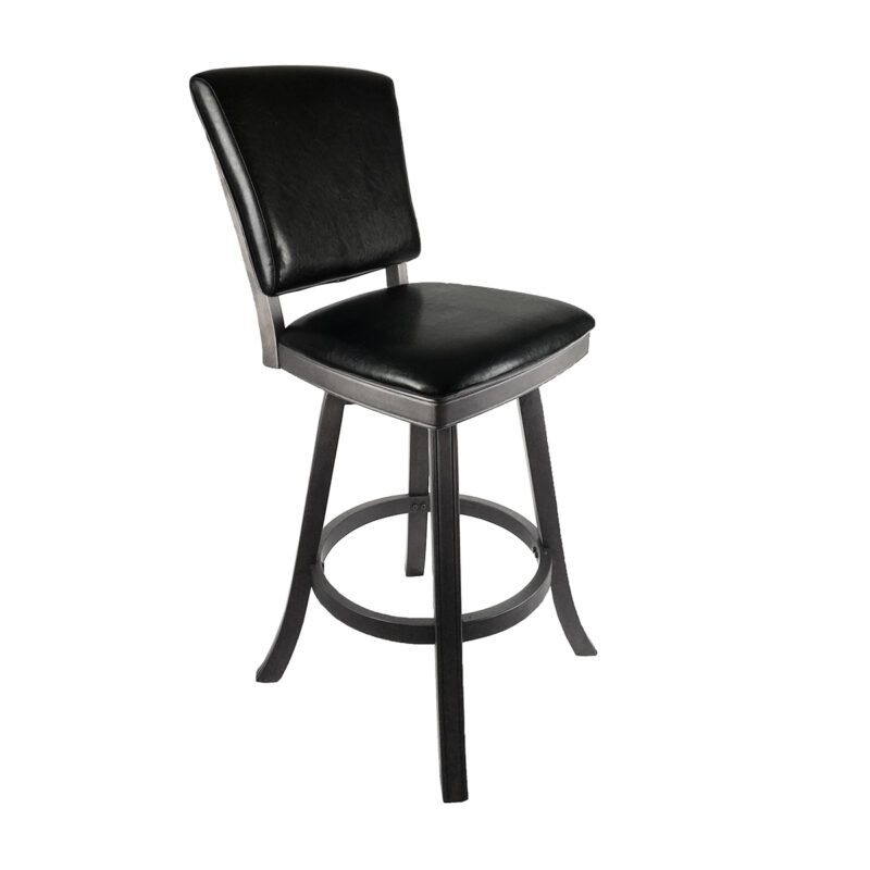 Imperial 30-Inch Bar Stool with Back-Silver Mist