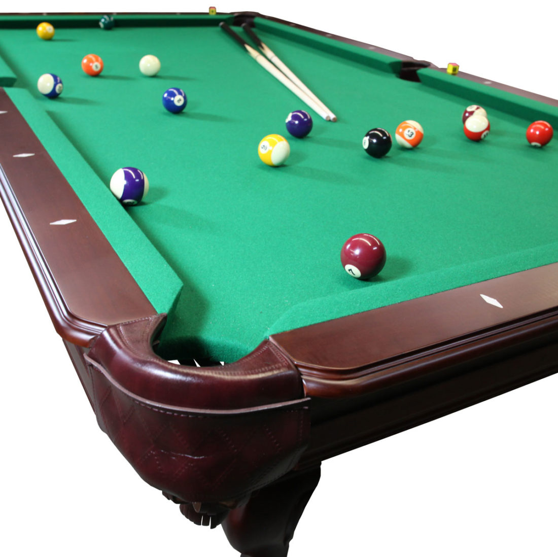 Parisian Nights 8 Ft Pool Table With Green Felt Pool Warehouse