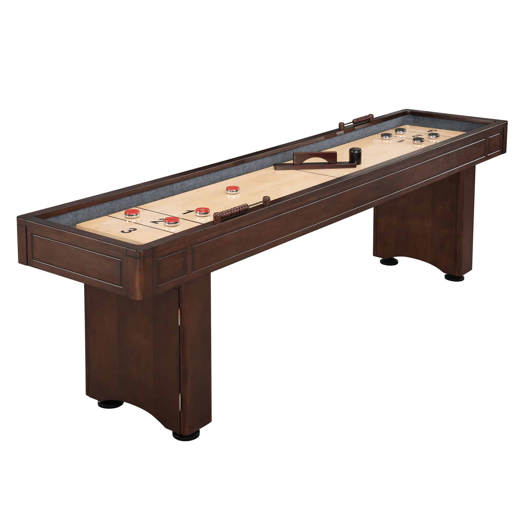 Austin 9ft Shuffleboard Table w/ Bowling Pin Set Pool Warehouse