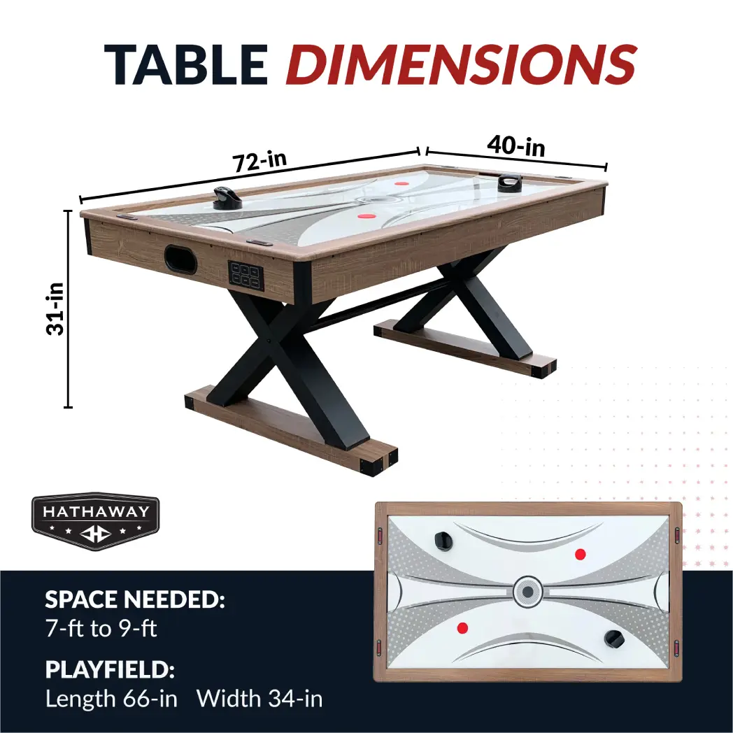 Excalibur 6-ft Air Hockey Table with Table Tennis Top