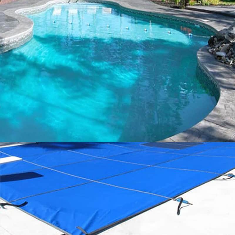In ground pool WINTER COVER DELUXE rectangle 20' x 44' with tube holding straps