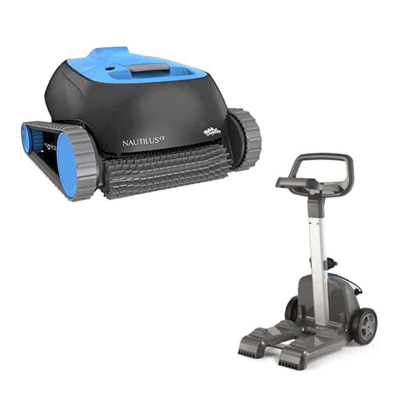 Maytronics Dolphin Nautilus CC Inground Robotic Pool Cleaner with Caddy