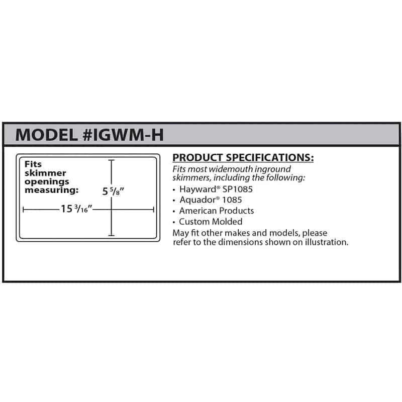 Wide Mouth Winter Cover for 1085 Pool Skimmers