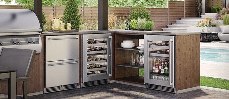 Perlick 24-In Signature Series Dual-Zone Outdoor Freezer-Refrigerator Drawers