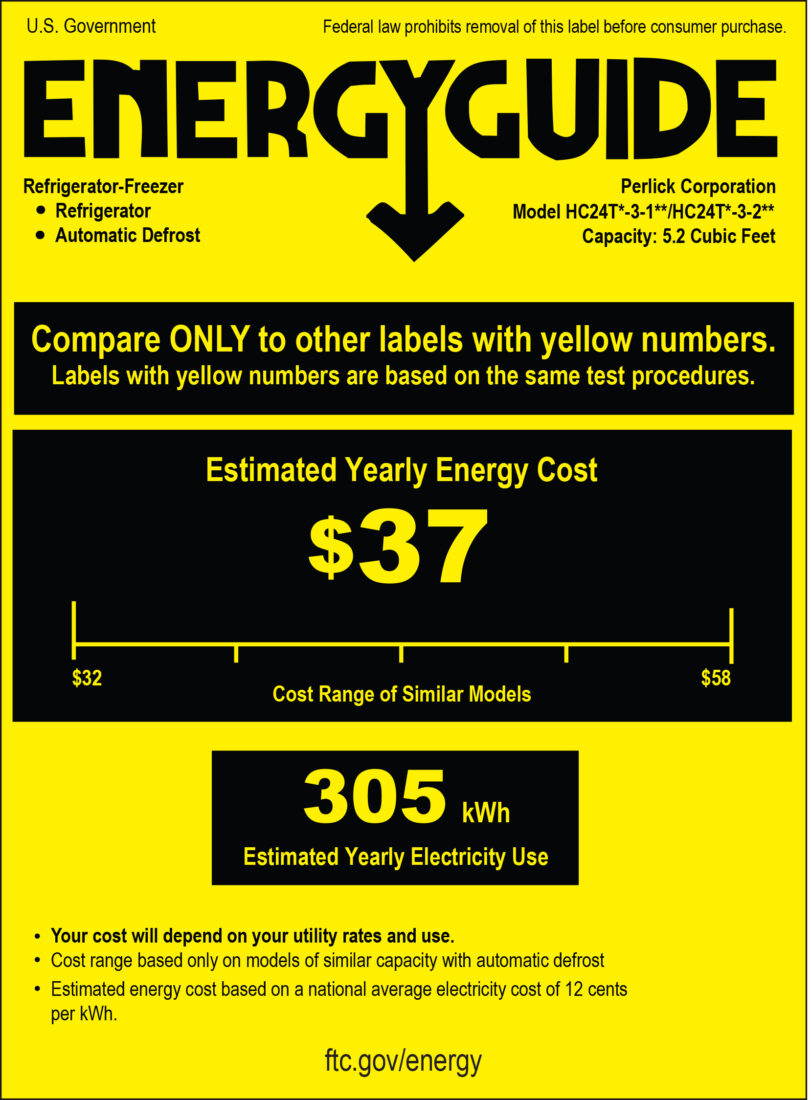 Perlick Kegerator Energy Guide
