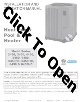 Raypak Heater Pump Manual-1