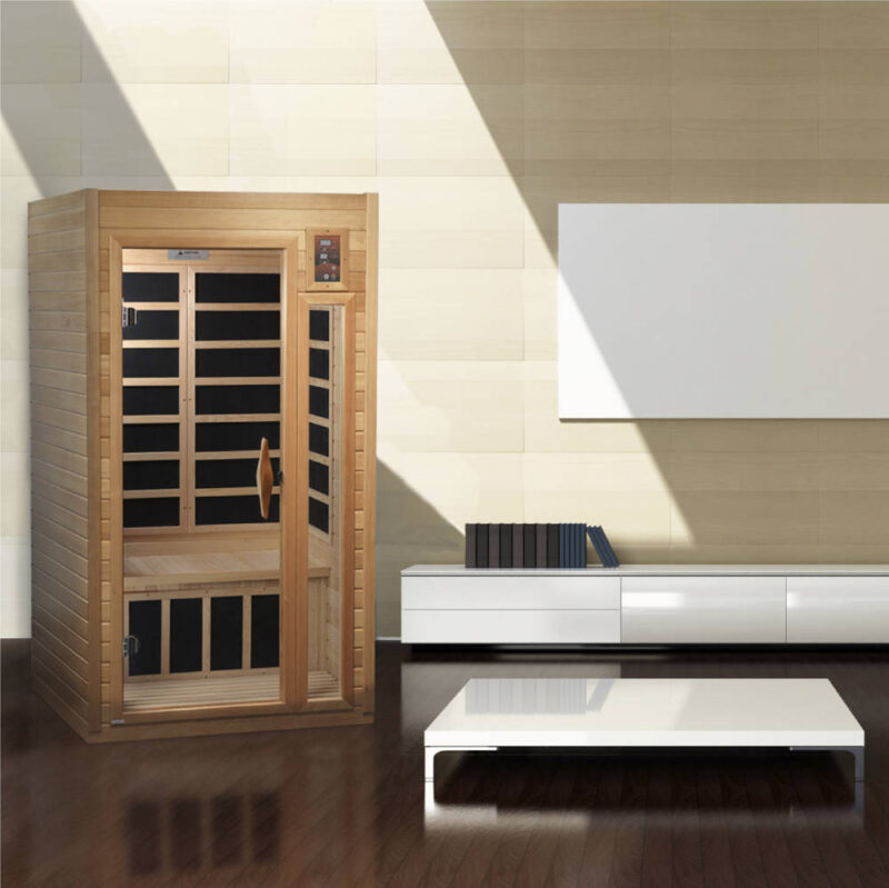 Golden Designs Barcelona Select 1-2 Person Low EMF Far Infrared Hemlock Sauna-2