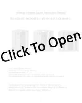 Maxxus 4-Person Near Zero EMF FAR Infrared Sauna Manual Page