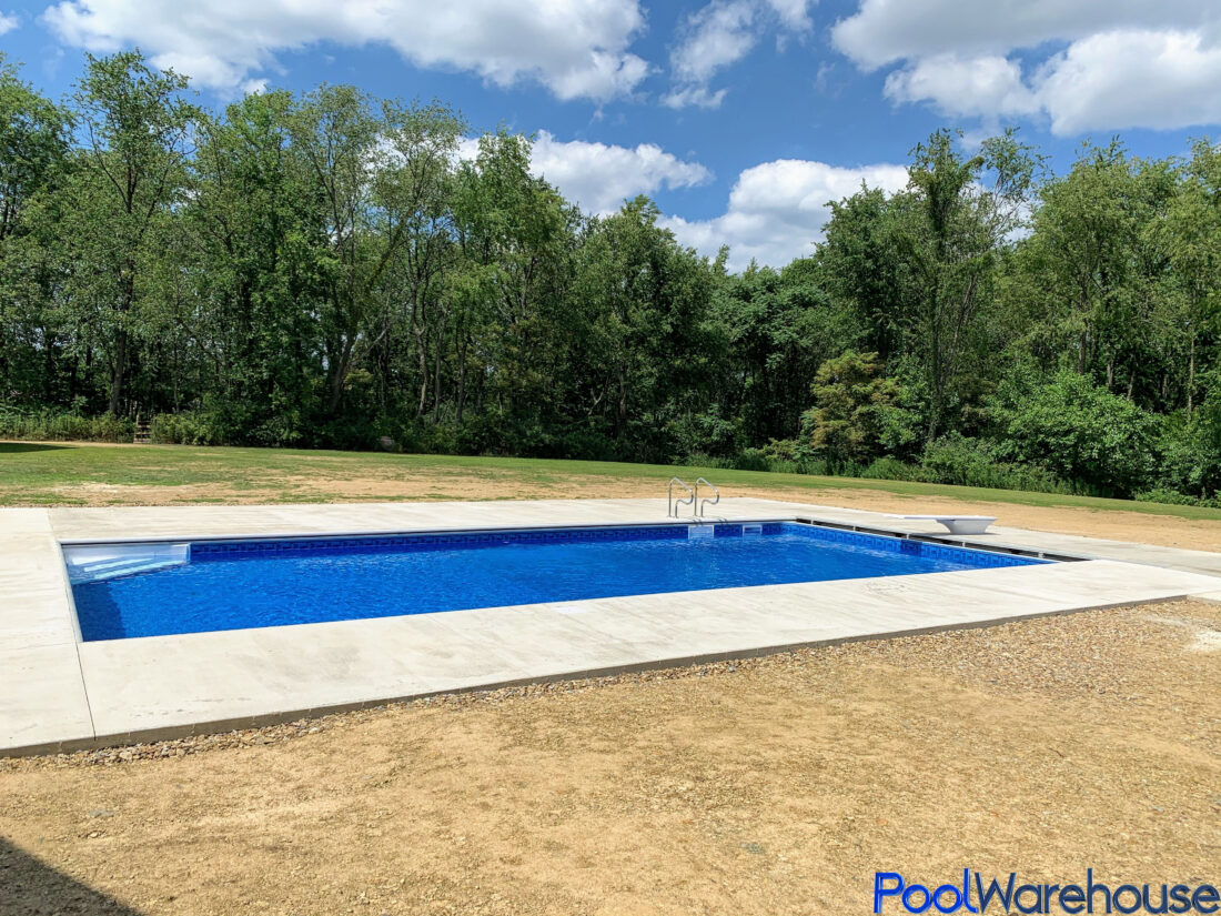 Rectangle Pool with Diving Board-2