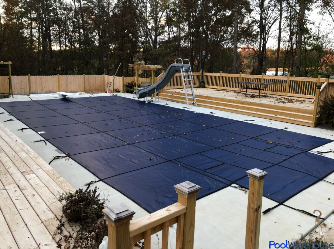 Rectangle Pool with Step Down Pool Cover