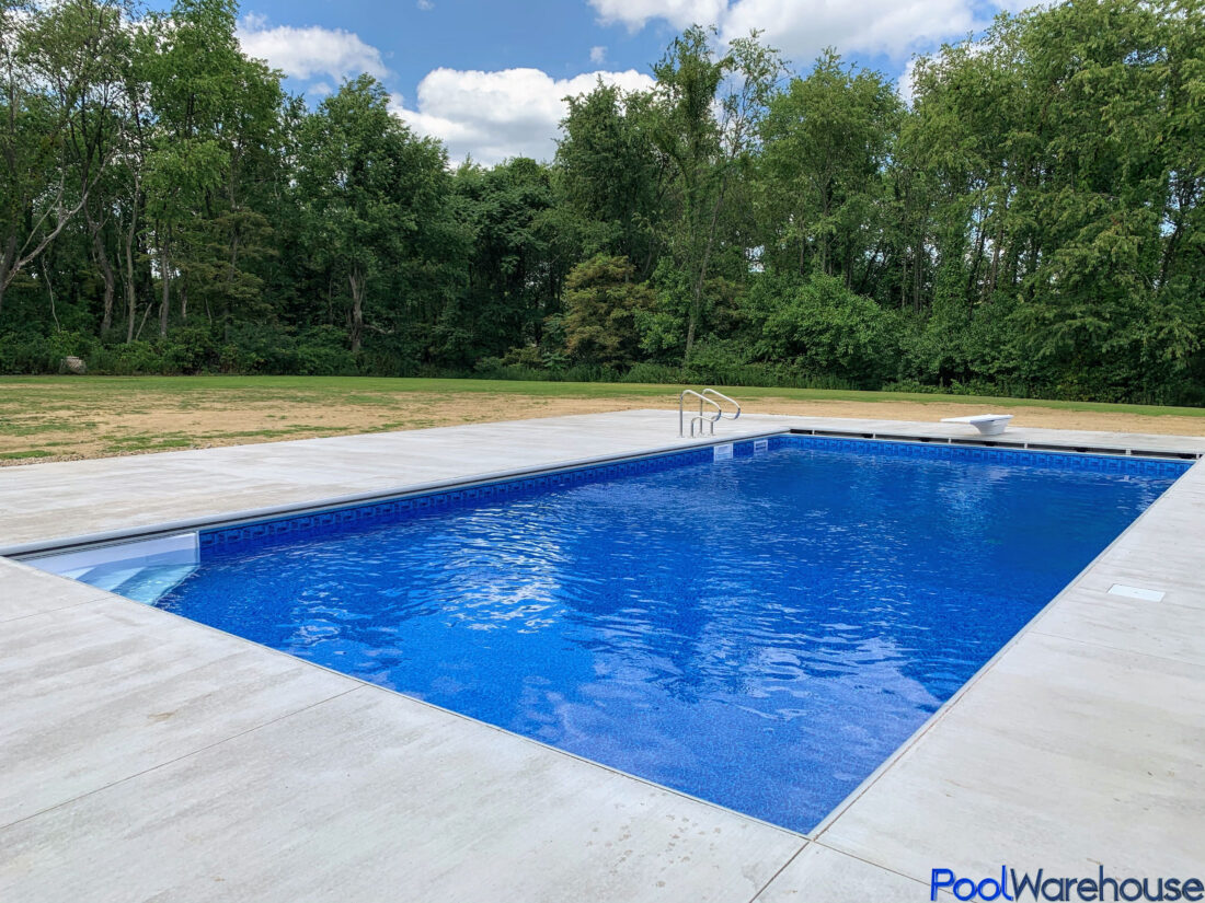 Rectangle Swimming Pool with Diving Board-1