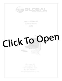 S-350 Superior ADA Pool Lift by Global Manual PDF