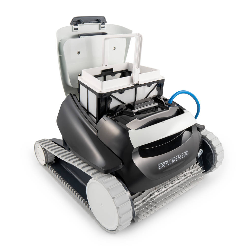 Dolphin Explorer E20 Robotic Pool Cleaner with Universal Caddy and