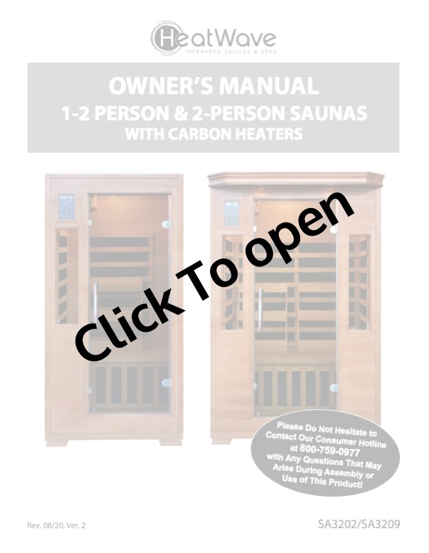 1-2 Person Hemlock InfraWave Sauna PDF