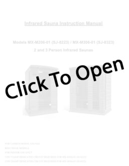 Maxxus 2-Person Full Spectrum Near Zero EMF FAR Infrared Sauna Manual Page