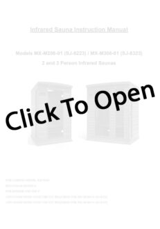 Maxxus 3-Person Full Spectrum Near Zero EMF FAR Infrared Sauna Manual Page