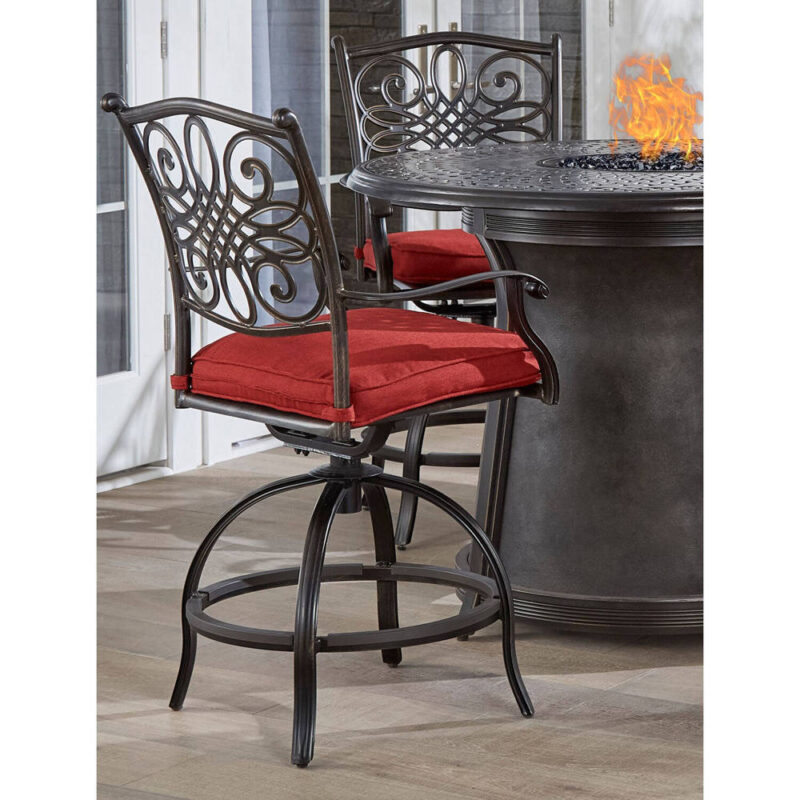 Traditions 5 Piece High Dining Fire Pit Set - Autumn Berry 10