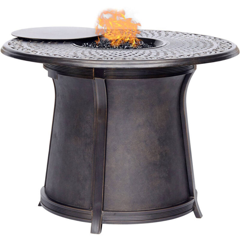 Traditions 5 Piece High Dining Fire Pit Set - Fire Pit Table