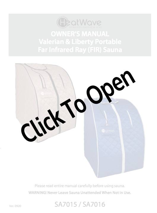 Valerian Portable Sauna PDF