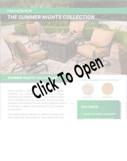 Summer Nights 5 Piece Fire Pit Set Spec Sheet