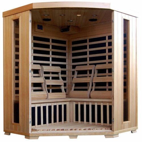 Tucson 4 Person Hemlock Corner Infrared Sauna 1