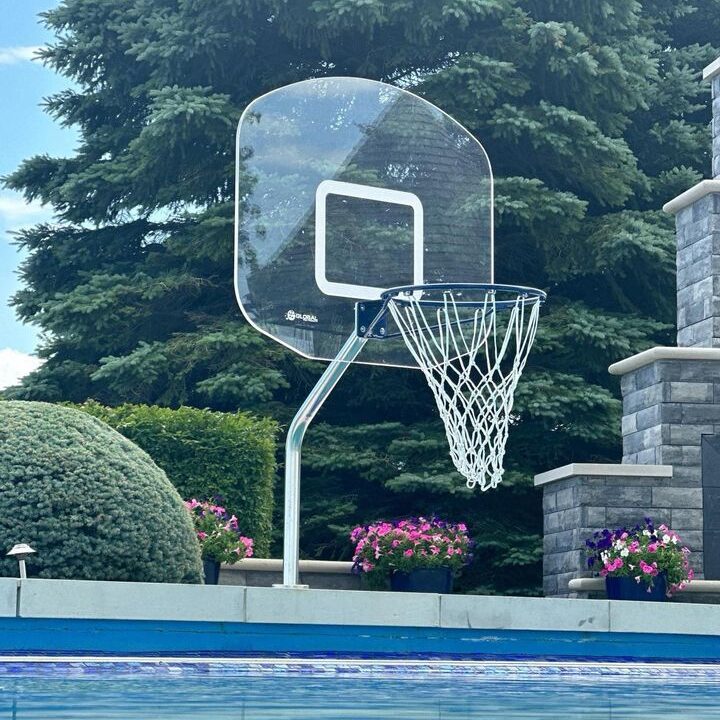 Stainless Steel Pool Basketball Set by Global